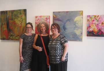 Nina Isabelle, Charlotte Tusch Scherer and Sheri Ponzi at the Star House Gallery