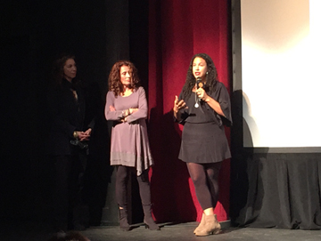 Peggy and Lacey Schwartz at the screening of Little White Lies at the Woodstock Film Festival