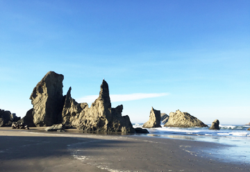 The rock formations were exquisite on the beach in Bandon, Oregon