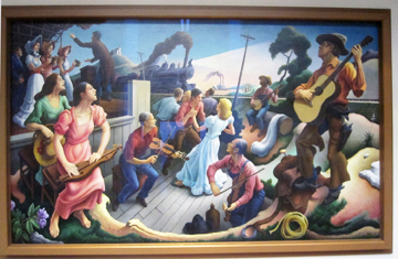 Thomas Hart Benton mural depicting The Sources of Country Music 1975  a 6’ x 10’ mural in the Country Music Hall of Fame Rotunda 