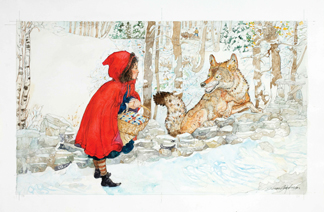 Illustration from Little Red Riding Hood, Jerry Pinkney