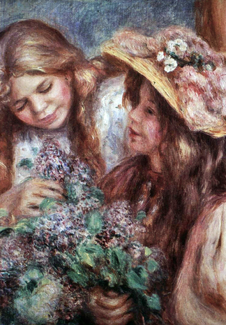 Jeunes Filles aux Lilas by Pierre August Renoir