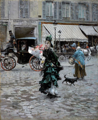 Crossing the Street by Giovanni Boldini