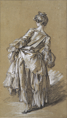 Francois Boucher Standing Woman Seen from Behind