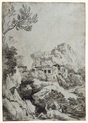 Gaspard Dughet, Landscape with Two Figures, n.d. 