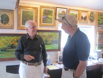 Raymond J. Steiner and Skeeter at the Saugerties Art Tour