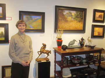 Cynthia McBride in the McBride Gallery, Annapolis, MD