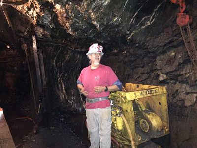 John, a former miner was our guide thru the AJ (Alaska Juneau) Gastineau mine