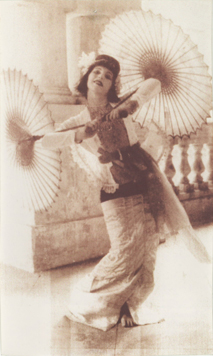 A Burmese Yein Pwe, 1926 Jane Sherman, on the balcony of Victoria Theatre, Singapore 