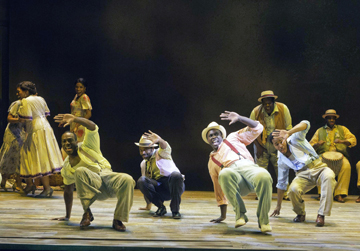Male dancers from The Gershwins’ Porgy and Bess photo by Michael J Lutch