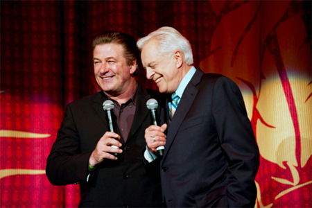 Alec Baldwin and Robert Osborne at the inaugural TCM Festival