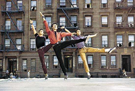 Robbins’ choreography for the Jets from the movie version of West Side Story. 